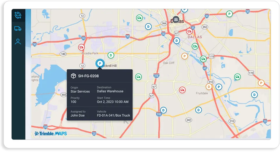 Transportation execution with proactive map views