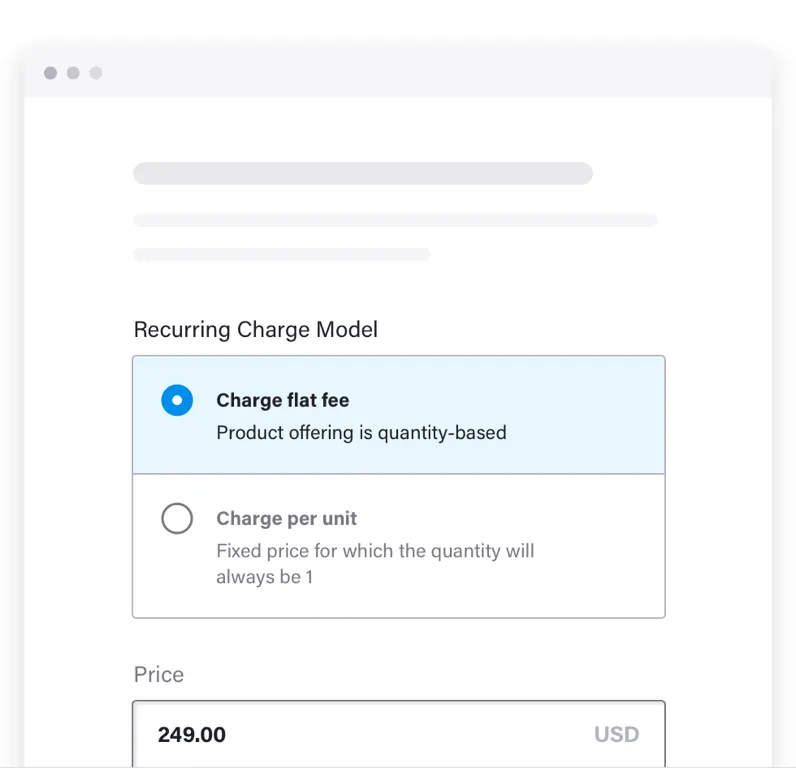 Subscription management interface