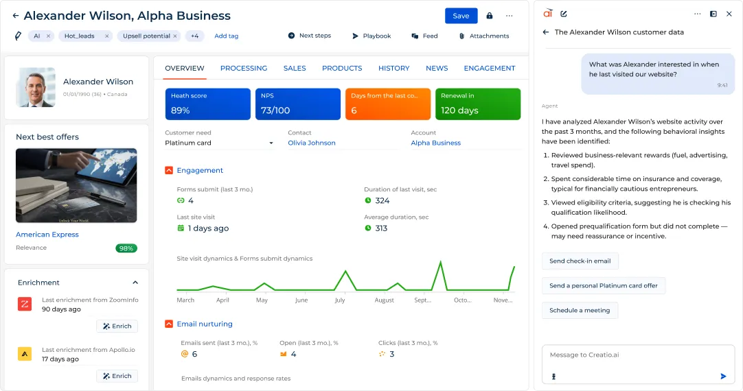 Creatio Sales pipeline builder