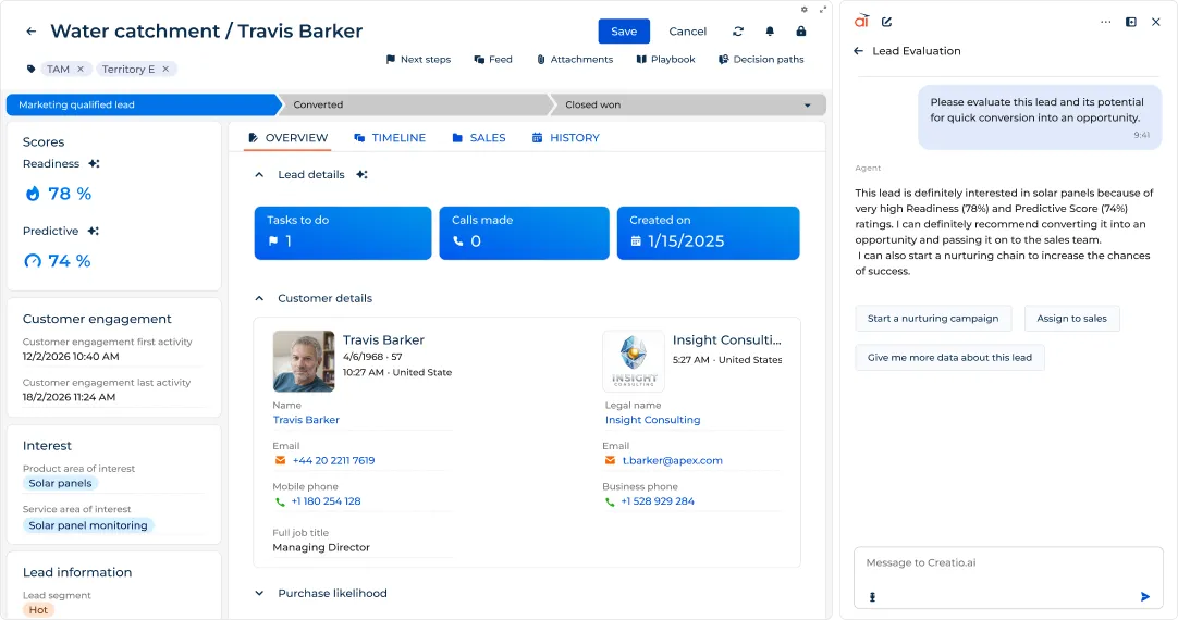 Pipeline tracking and opportunity management dashboard