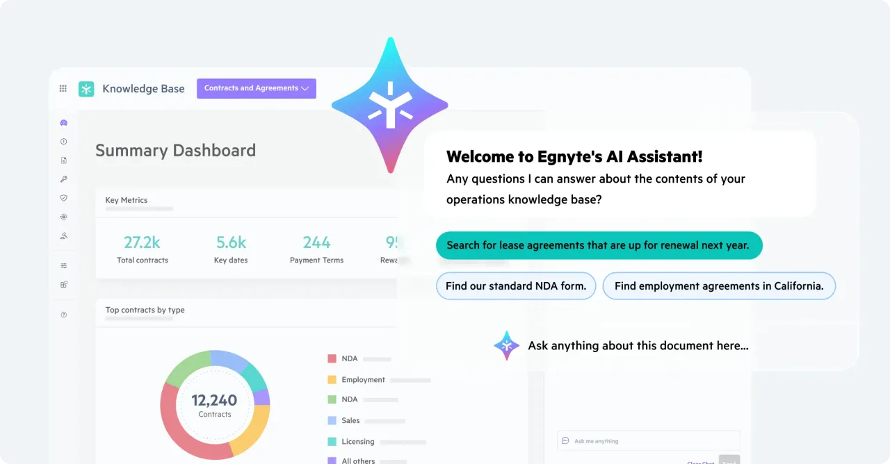 Egnyte AI Assistant product demo interface