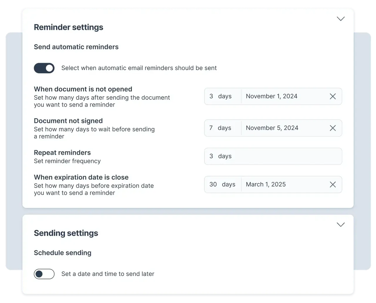Automated reminders and notifications