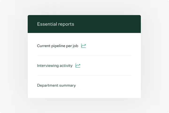 Pre-built recruiting reports