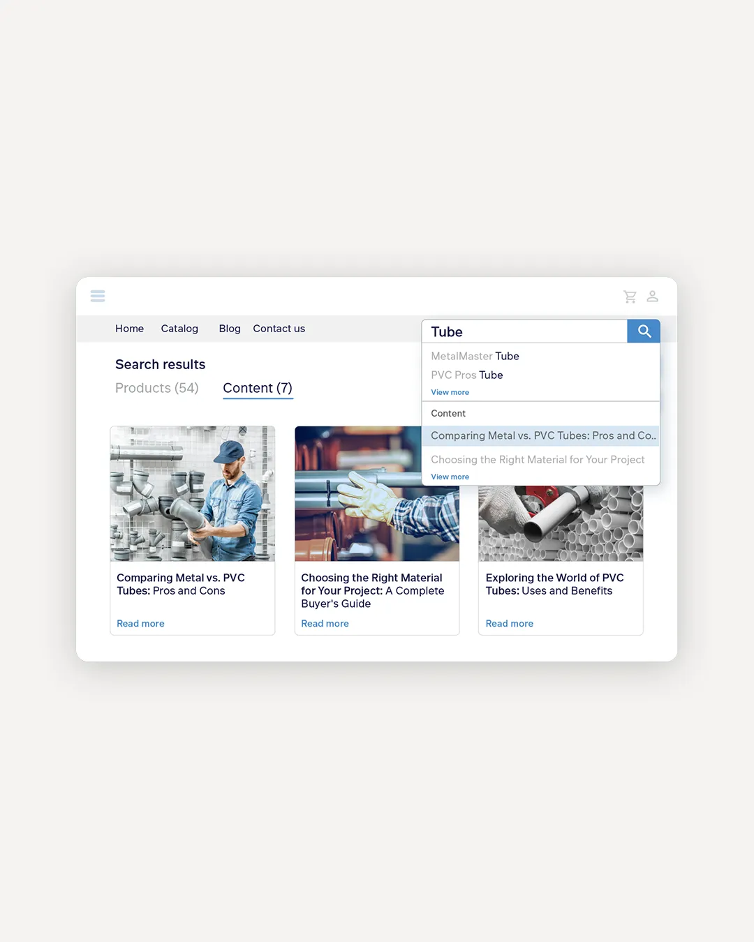 Sana Commerce Cloud storefront — smart search and discovery results
