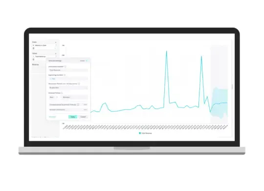 Sisense interactive trend analysis with a configuration panel