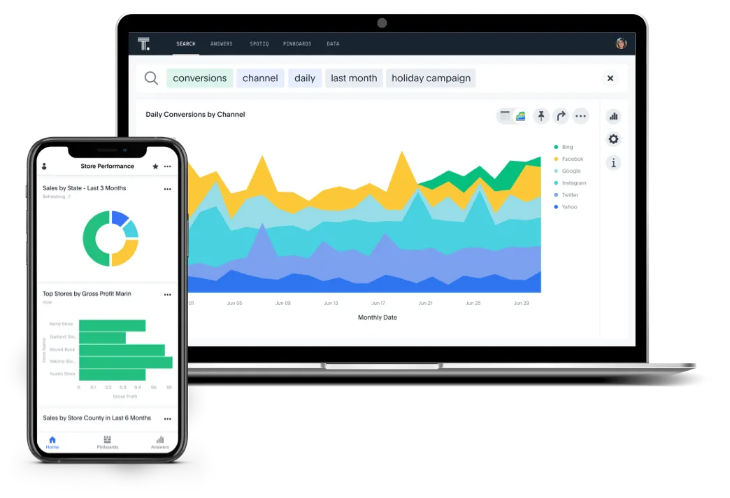 ThoughtSpot search-driven analytics querying cloud data