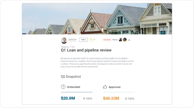 Yellowfin data storytelling interface