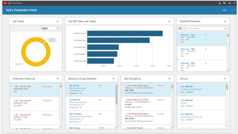 Infor Syteline ERP Screenshots