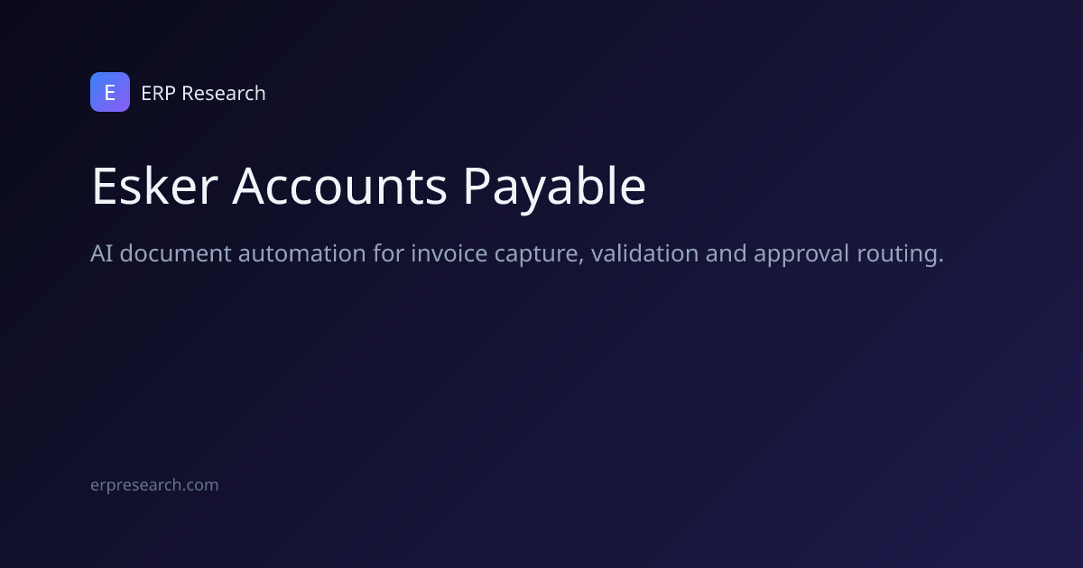 Esker Accounts Payable Review (2026): Pricing, Integrations ...