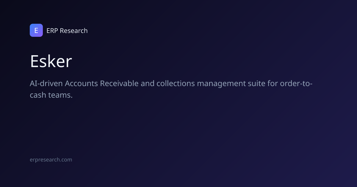 Esker Review (2026): Pricing, Integrations & Alternatives | ERP Research