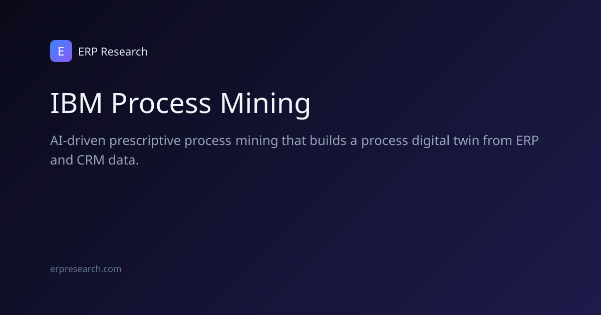 IBM Process Mining Review (2026): Pricing, Integrations & Alternatives ...