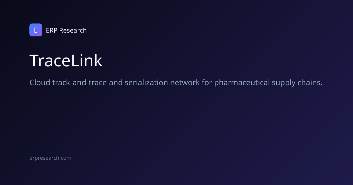 TraceLink Review (2026): Pricing, Integrations & Alternatives | ERP ...
