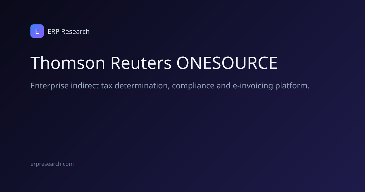 Thomson Reuters ONESOURCE Review (2026): Pricing, Integrations ...
