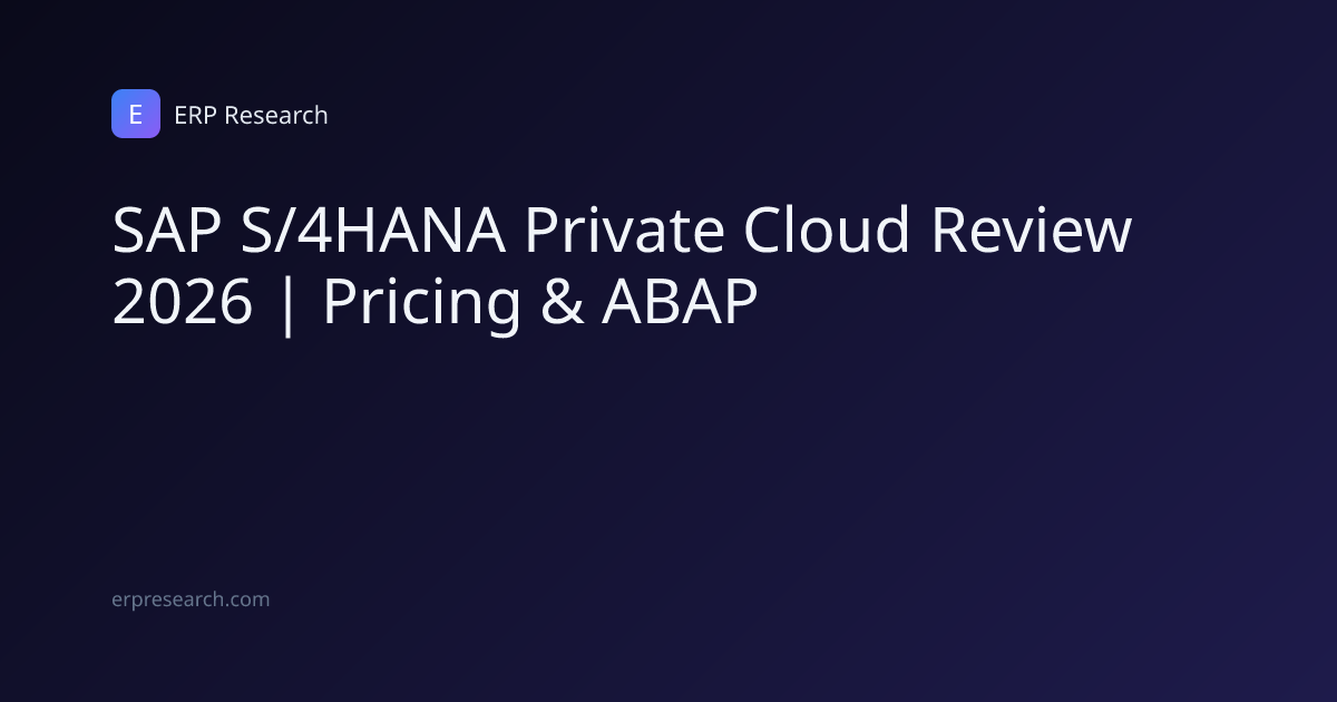 SAP S/4HANA Cloud Private Edition: 2026 Guide | ERP Research