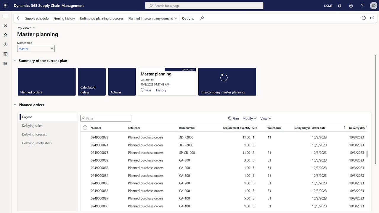 Microsoft Dynamics 365 Supply Chain Management
