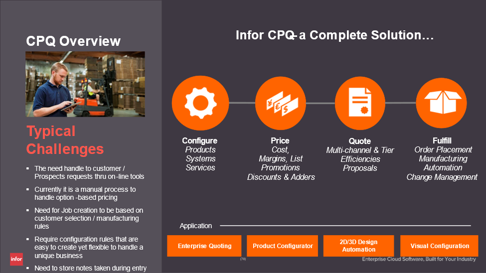 Infor CloudSuite supply management