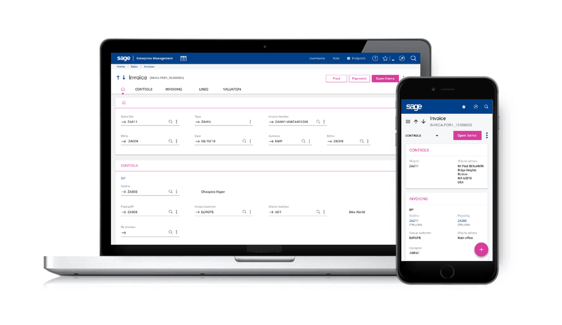Sage X3 V12 interface overview